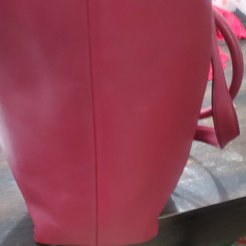 Coach Red Rich Cherry Leather Satchel - Picture 6 of 9